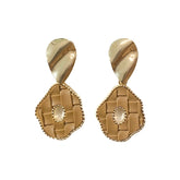Leather Woven Earrings